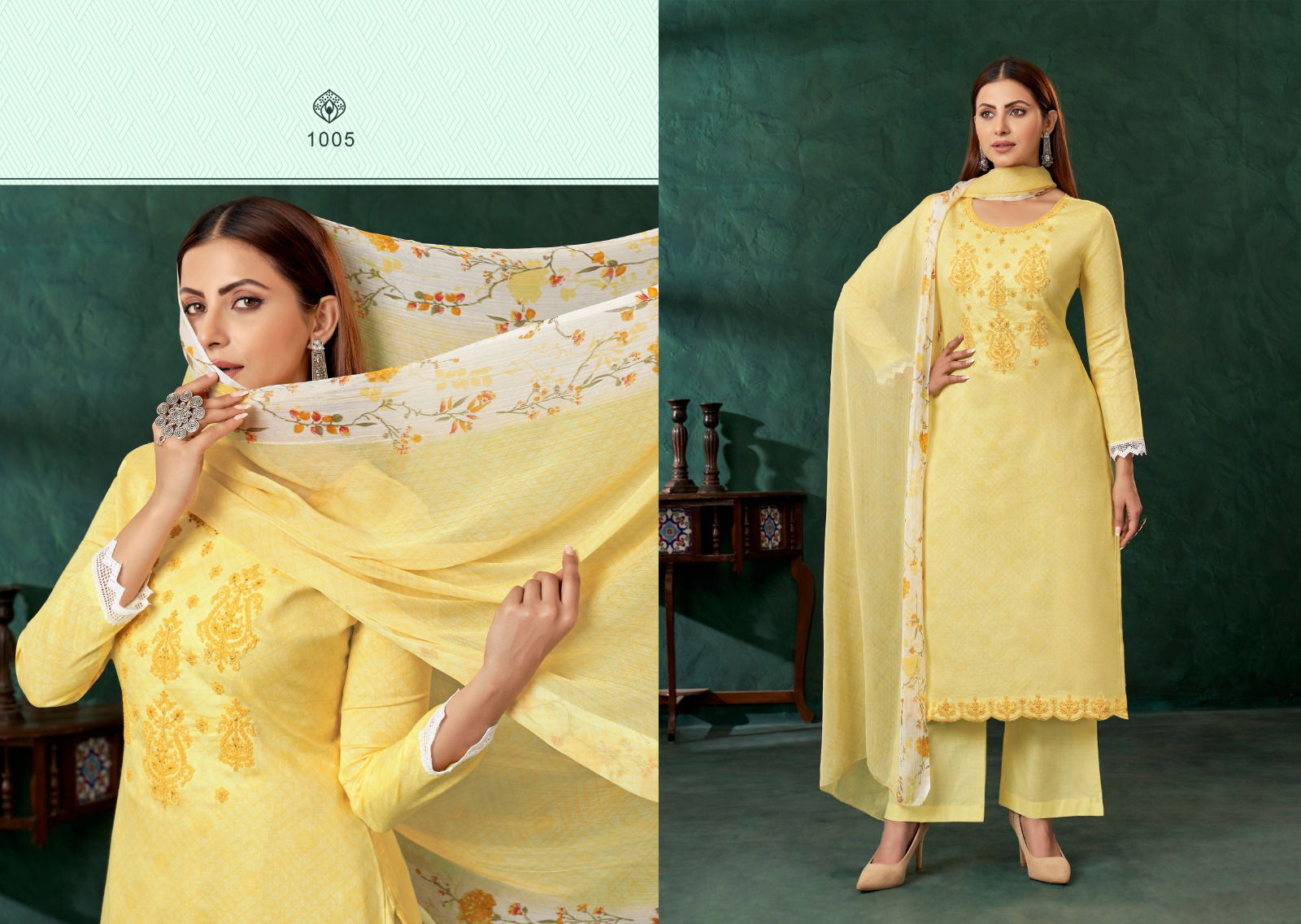 Aziza By ZSM Pure Cotton Pakistani Suit Catalog